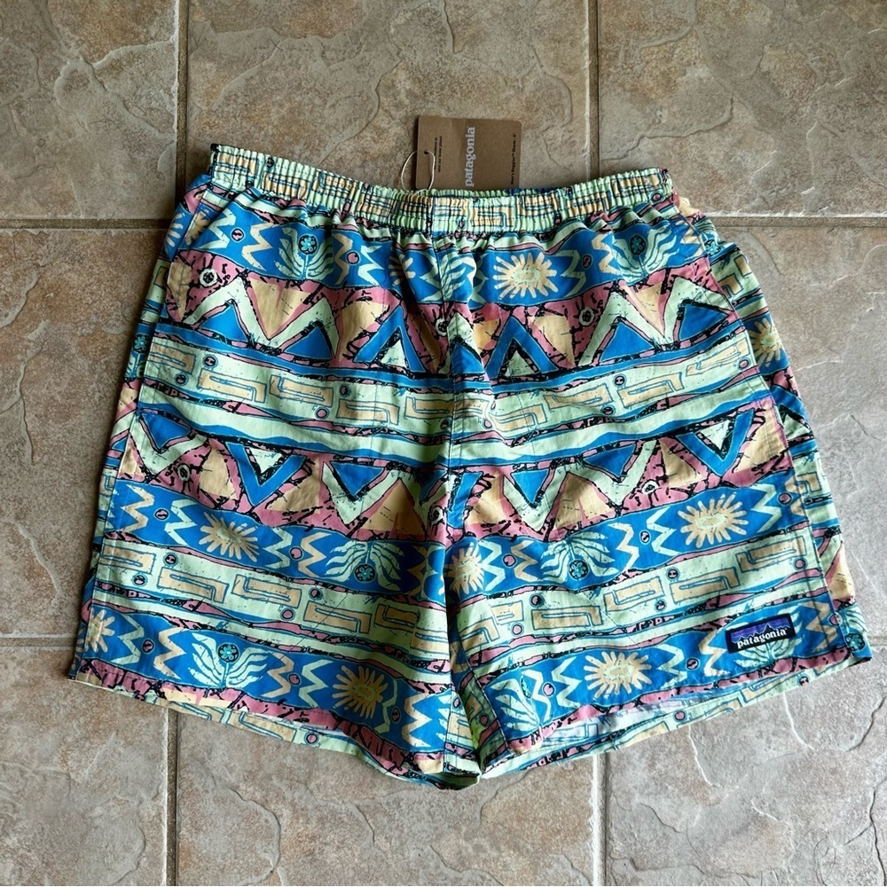 Patagonia M's Baggies Short 5" High Hopes Geo: Salamander Green​​​​